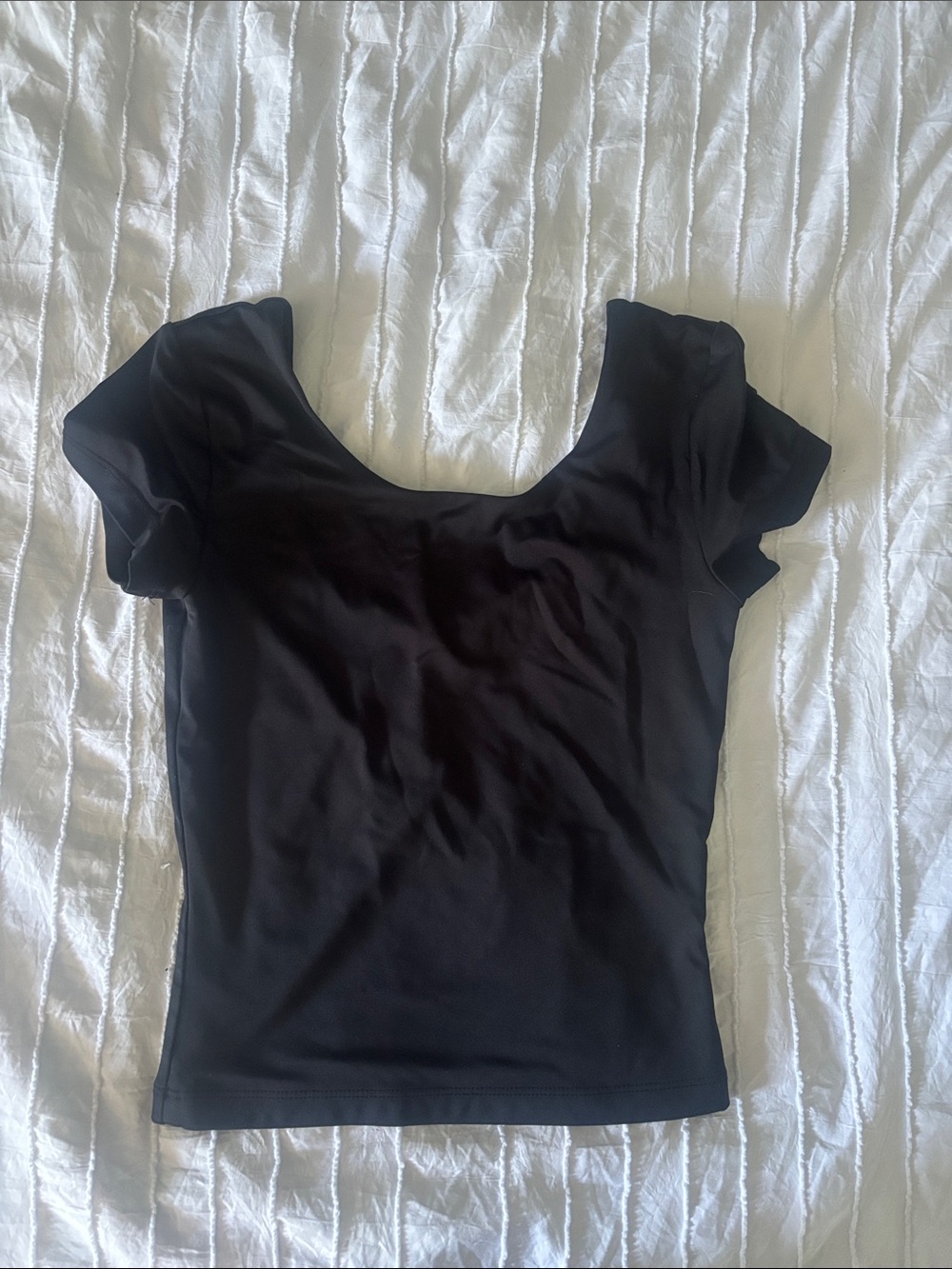 H&M Black Scoop-Neck Short Sleeve Top